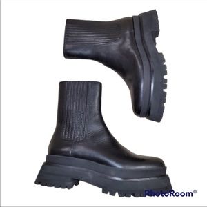 Loeffler Randall Toni Lug Sole Boots Black Size 6